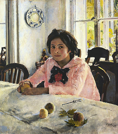 17646 Художник Валентин Серов, картина Девочка с персиками