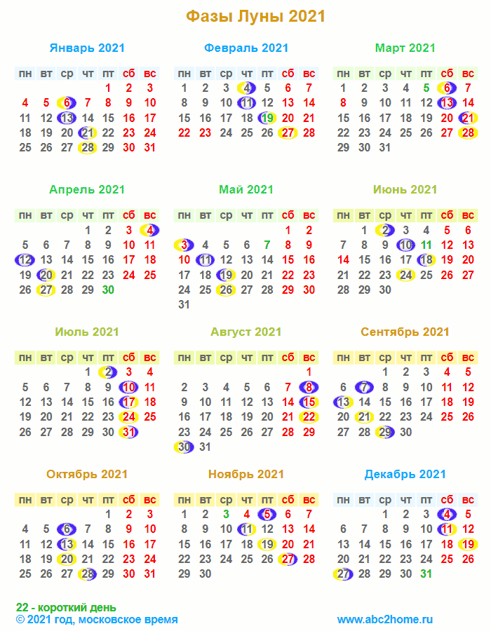 39425 Лунный календарь на июнь 2021 года