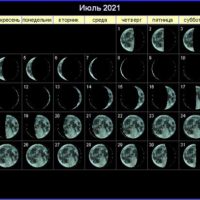40890 Лунный календарь на июль 2021 года